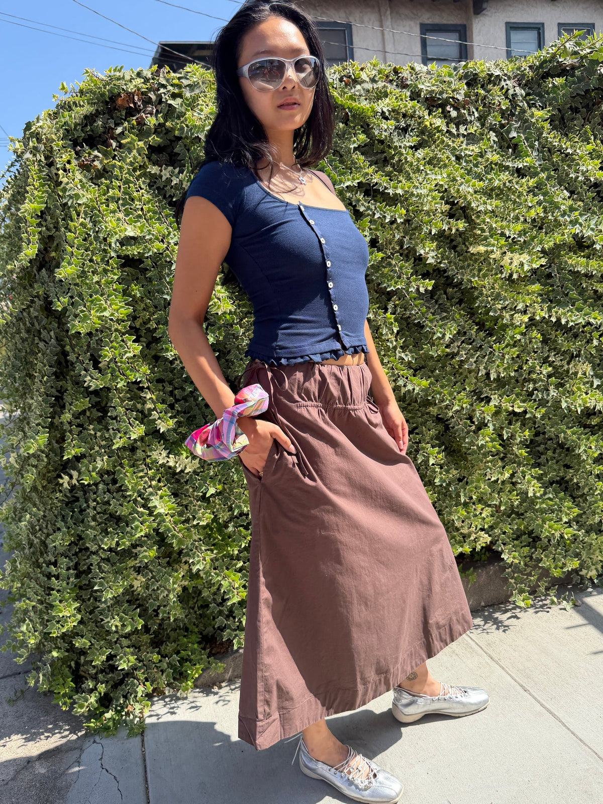 Caspia Volume Midi Skirt