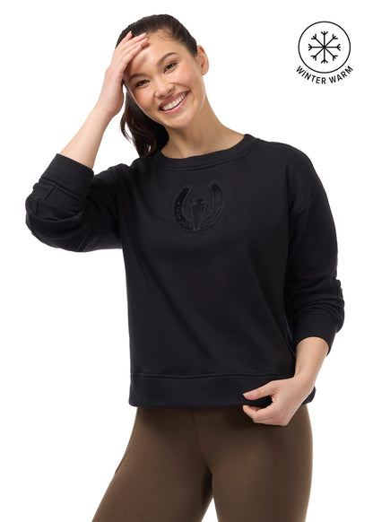 Cozy Crest Plush Fleece Sweatshirt