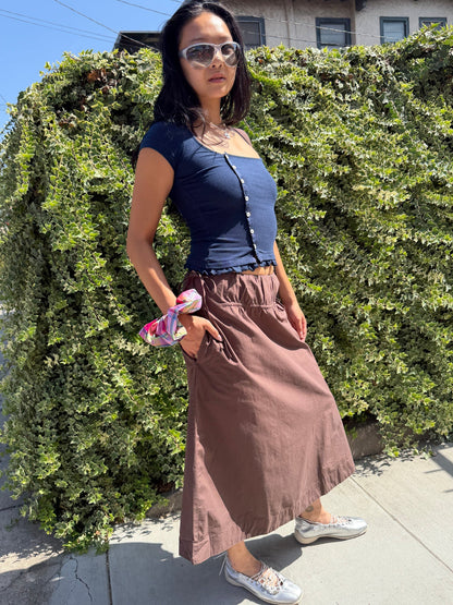 Caspia Volume Midi Skirt